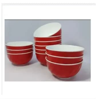 Image of Opes Set Plastic Round Soup Bowl 6pcs- (Super Hard Quality Plastic)