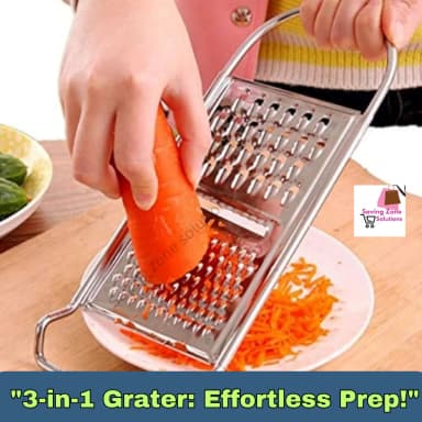 Razon 3 in 1 Stainless Steel Grater Grate Slice and Shred with Ease