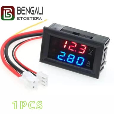 DC 0 100V 10A Voltmeter Ammeter Blue Red LED Amp Dual Digital Volt Meter Voltage Current Meter Mini Digital Voltmeter Ammeter Testers 0 56
