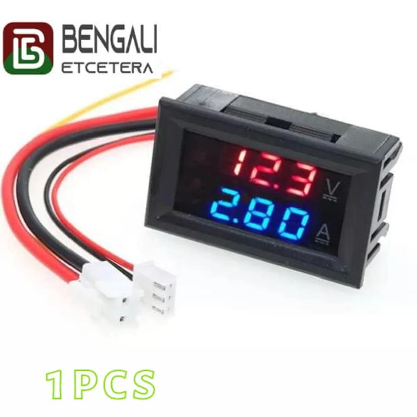 Image of DC 0 100V 10A Voltmeter Ammeter Blue Red LED Amp Dual Digital Volt Meter Voltage Current Meter Mini Digital Voltmeter Ammeter Testers 0 56