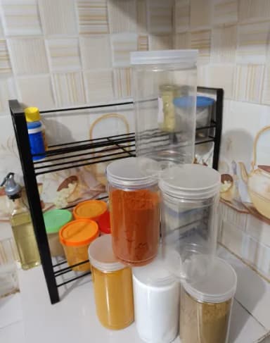 Premium Plastic Jar For Masala Storage 1000Ml 6Pcs Keep Your Spices Fresh And Organized With These Premium Plastic Jars Perfect For Masala Storage