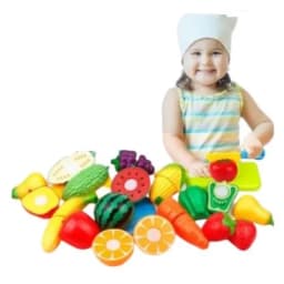 Vegetables Cutter Play Food Grade High Quality Plastic Toys FRUIT VEGETABLE Cutter Set Kits Early Educational Toys playsets Thumbnail 3