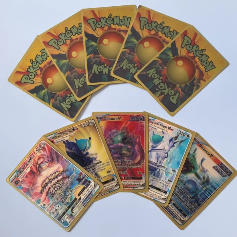 Image of 55 Pcs Pokemon Rainbow Cards Rainbow Foil Set English Version