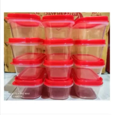 12Pis Plastic Box MultiColour 250ml
