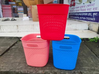 3Pis Premium Set Plastic Mini Busket 7 inchi