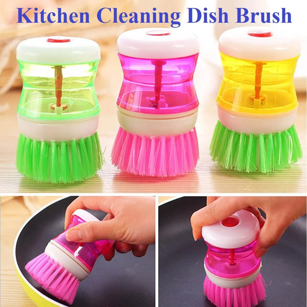 Kitchen Cleaning Dish Brush Scrubber Hydraulic Pressure Cleaner thumbnail 2