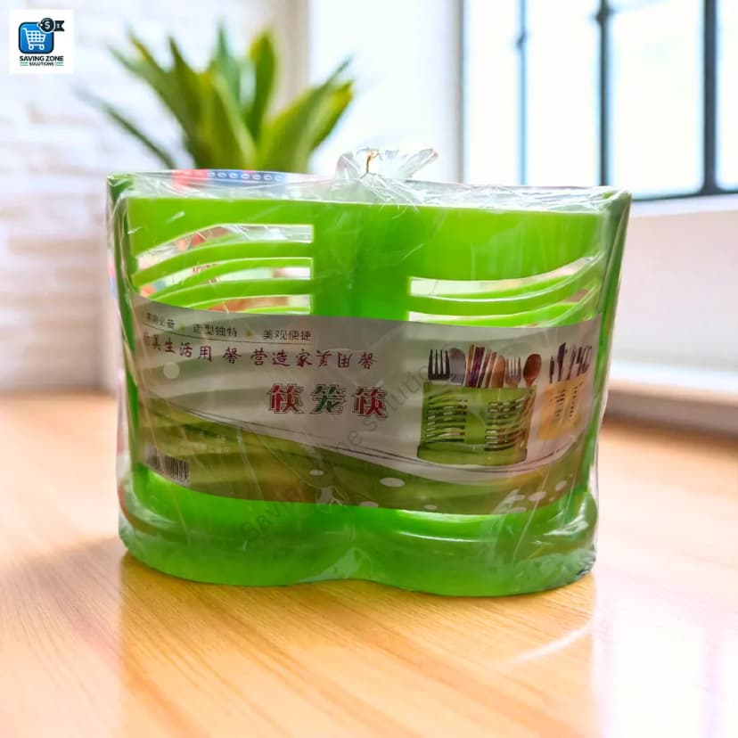 Image of Multi Functional Plastic Cutlery Holder Durable Stylish Kitchen Organizer