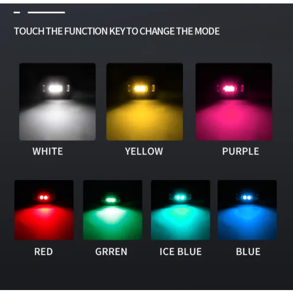 Hot Universal LED Anti collision Warning Light Bicycle Tail Light Bike Helmet Light Mini Signal Light Drone with Strobe Light 7 Colors thumbnail 1