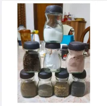 Glassware Food Jar , Food Container, Jar (lid Multicolour) 6pcs 120ml