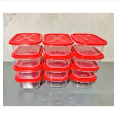 12Pis Plastic Mini Box MultiColour 250ml
