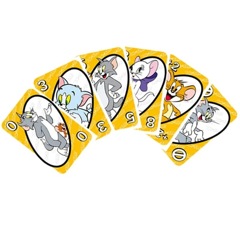 Image of Anime UNO Games TOM AND JERRY Card Game Cartoon Family Funny Entertainment Board Game Poker Cards