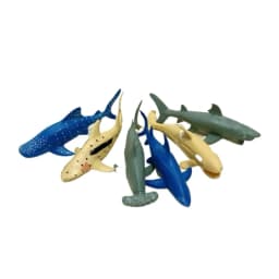 Dolphin Sharks Fish Set for kids Soft Rubber Toys 6pcs Thumbnail 2