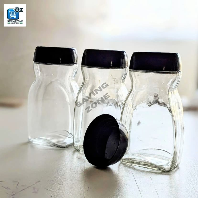 Image of 4 Pcs 500ml Premium Glass Coffee Jar Glass Jar for Kitchen Dining Food Storage Glass Container High Quality Glassware
