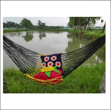 Hand Made Dulna Adult Rope bed Hanging Dulna Use For All People Large Swing Rope bed Rattan Dulna