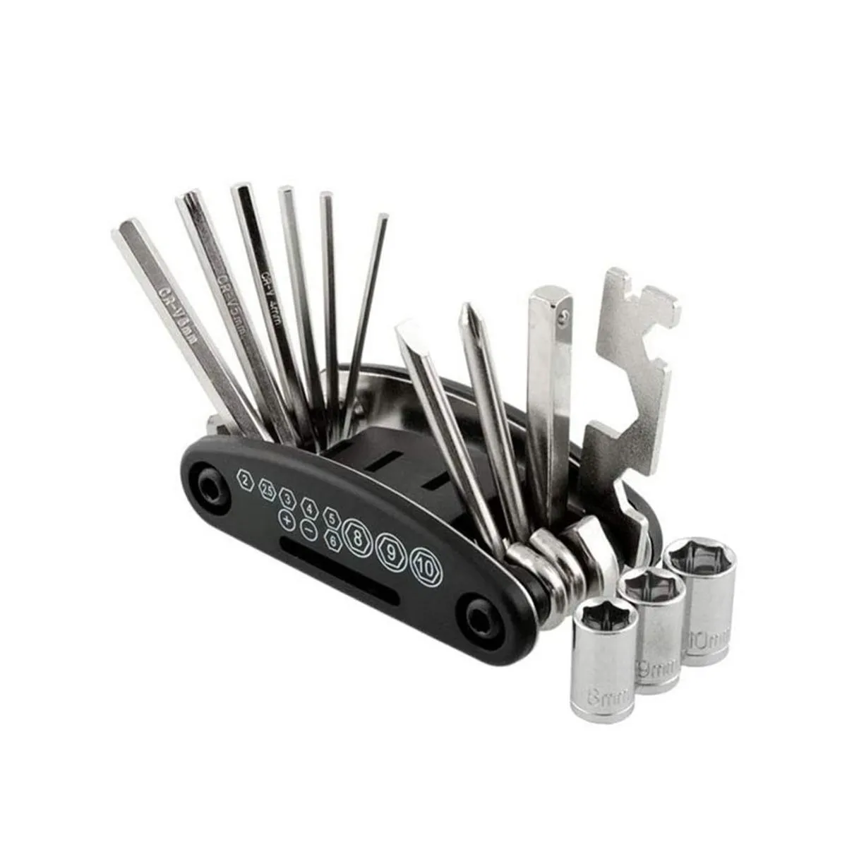 Bike Repair Tool Kit 16 in 1 Portable Socket Multipurpose Wrench Bicycle Multi Tool thumbnail 2