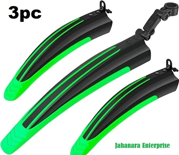 Bicycle Mudguard Downhill Type Green Colour Bicycle Accessories 3pcs 1