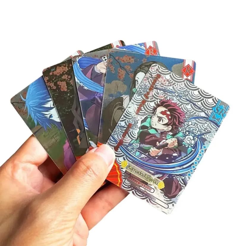 Image of Demon Slayer Mugen Train Anime TCG Card Game English Version SSP Card Ultra Rare Card Tanjirou Kamado Nezuko Character Rare Collectibles Kids Gift Toy Holo Lamination