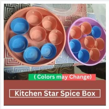 Image of Plastic Masala Box Multicolor 8pcs box