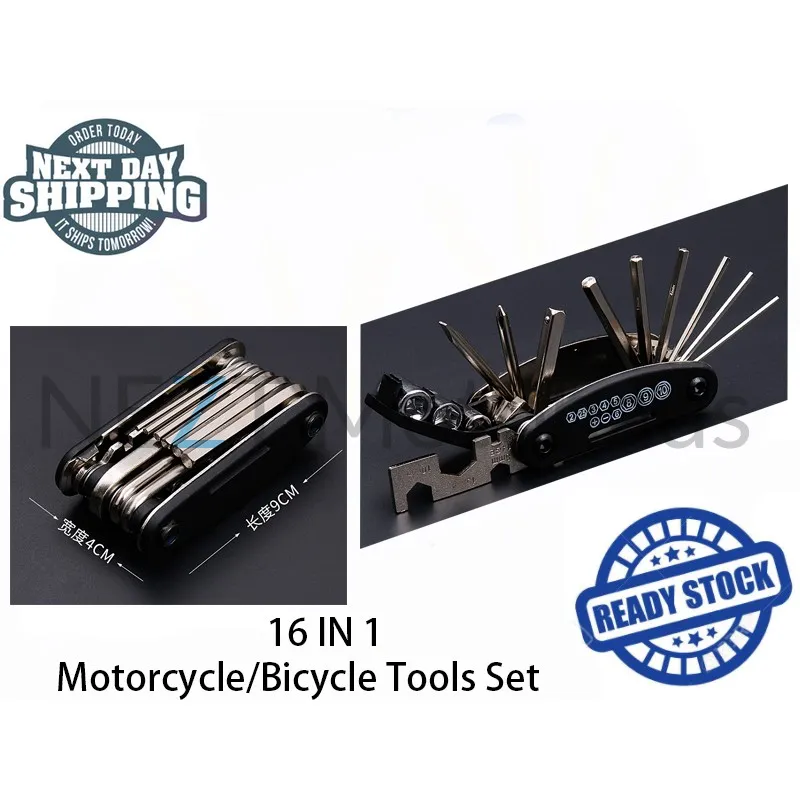 16 IN 1 Motorcycle Bicycle Tools Set thumbnail 2