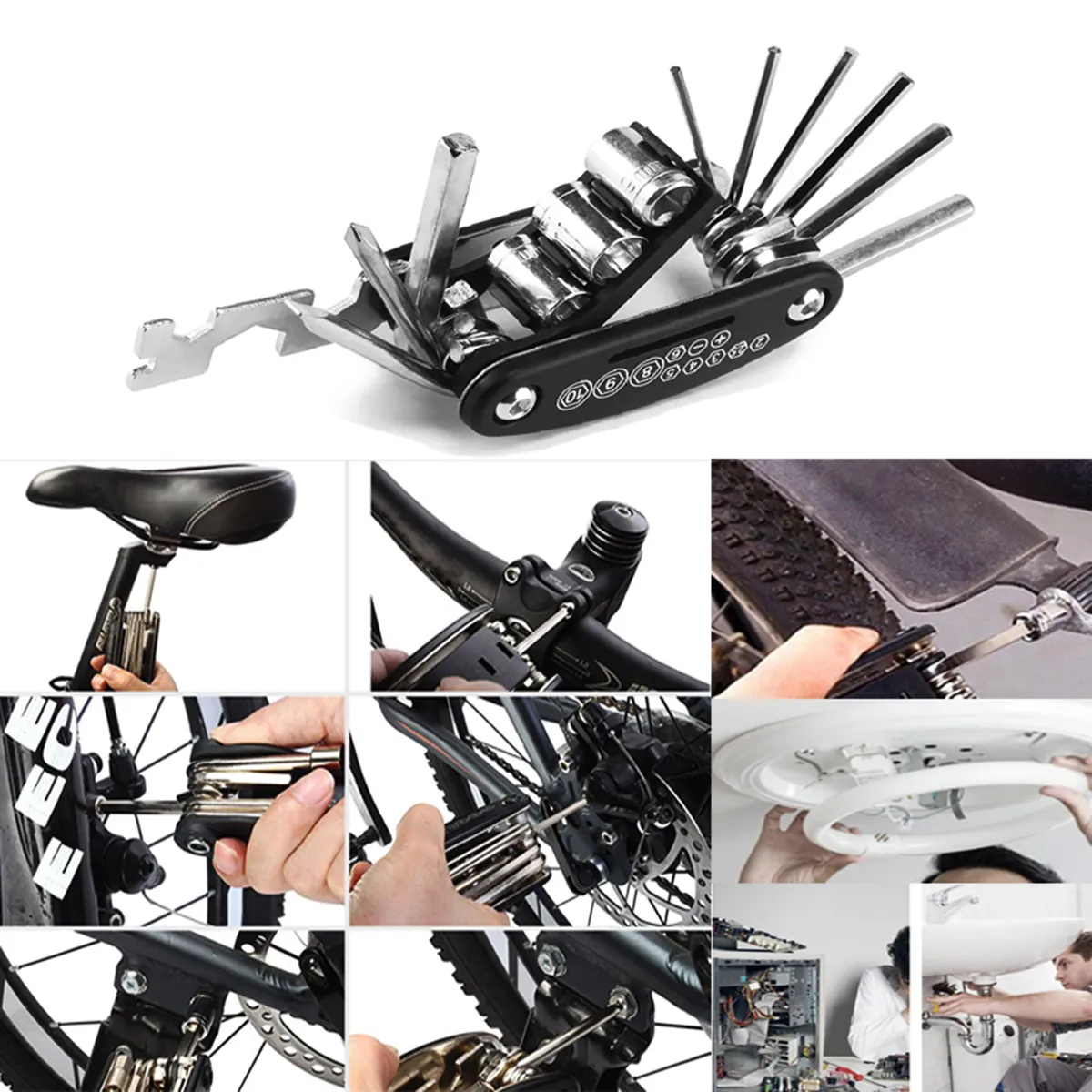 Bicycle Tools 16 in 1 Multi Function Bike Bicycle, Mechanic Repair Tool Kit (made in Shanghai ) thumbnail 2