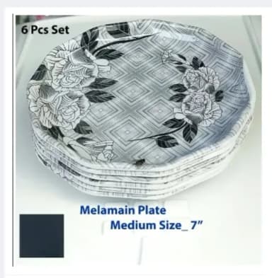 6 pcs Melamine Plate set 7 Size for Home Office High Quality Melamine