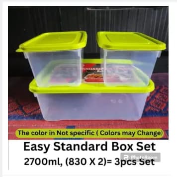 Image of Plastic Easy Standard Box Set 2700ml, (830 X 2)= 3pcs Set