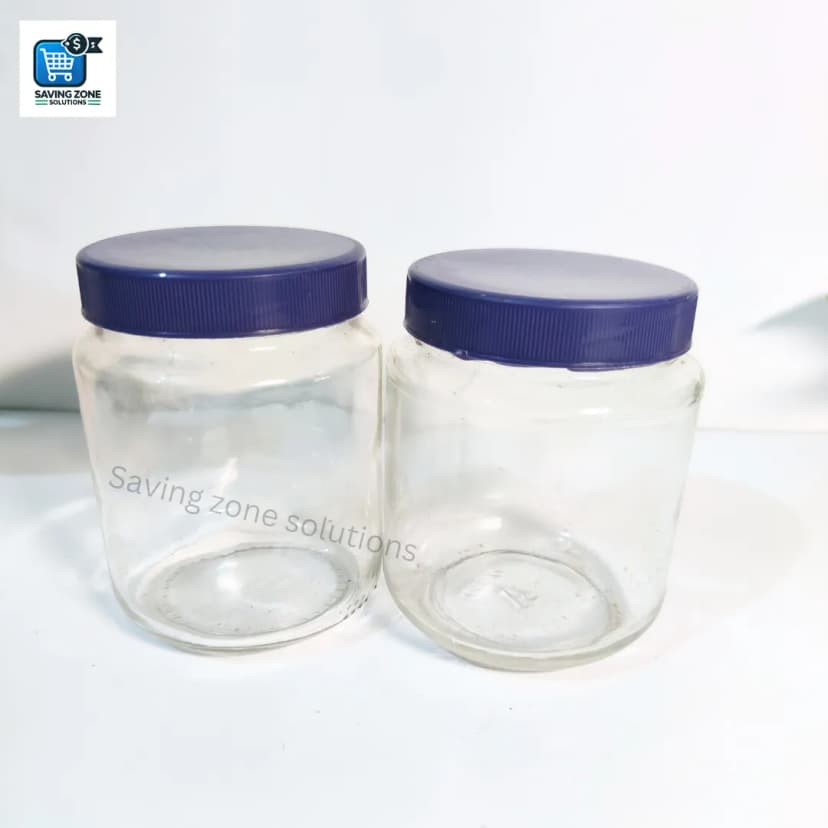 Image of 400ml 3 Pcs Premium Glass Jar Set for Kitchen Food Storage Airtight Containers