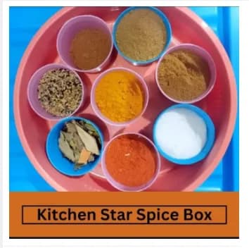 Image of Plastic Masala Box Multicolor 8pcs box