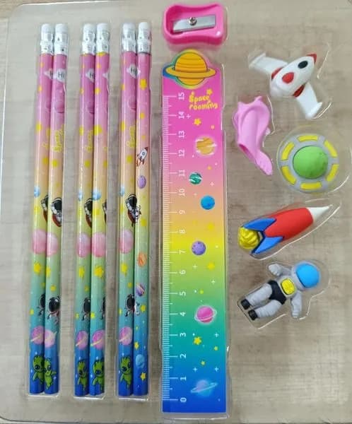 Image of Jia Cheng Kids Stationery Set Spaceship Version