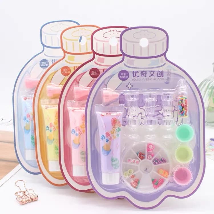 Image of 10 pcs/set Simulation Children Ice Cream Dessert Making Cake Model Handmade DIY Leisure Entertainment Small Toys - Not Edible Clay & Dough Girls Playing Toy