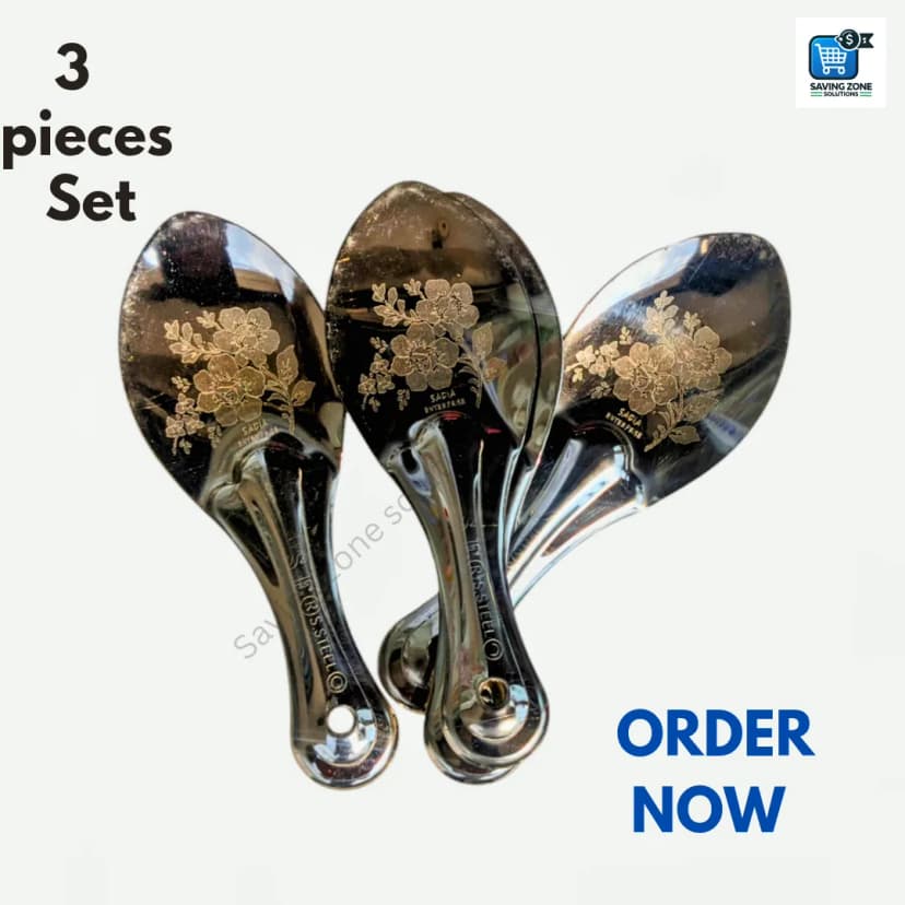 Image of Premium 3 Piece Stainless Steel Spoon Set Built to Last