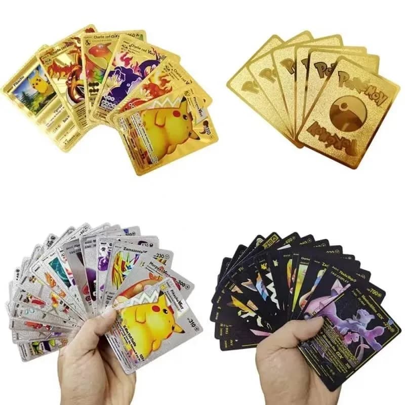 Image of Pokemon Card Toy Gold Black Silver Rainbow Cards English Action Figure Charizard Anime Party Birthday Gifts