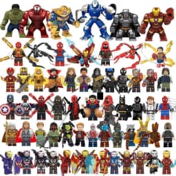 Lego Marvel Avengers Superhero Action Figure Block Toys - Ironman Captain America Spiderman Lego Blocks Thumbnail 4