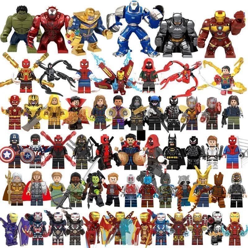 Image of Lego Marvel Avengers Superhero Action Figure Block Toys - Ironman Captain America Spiderman Lego Blocks