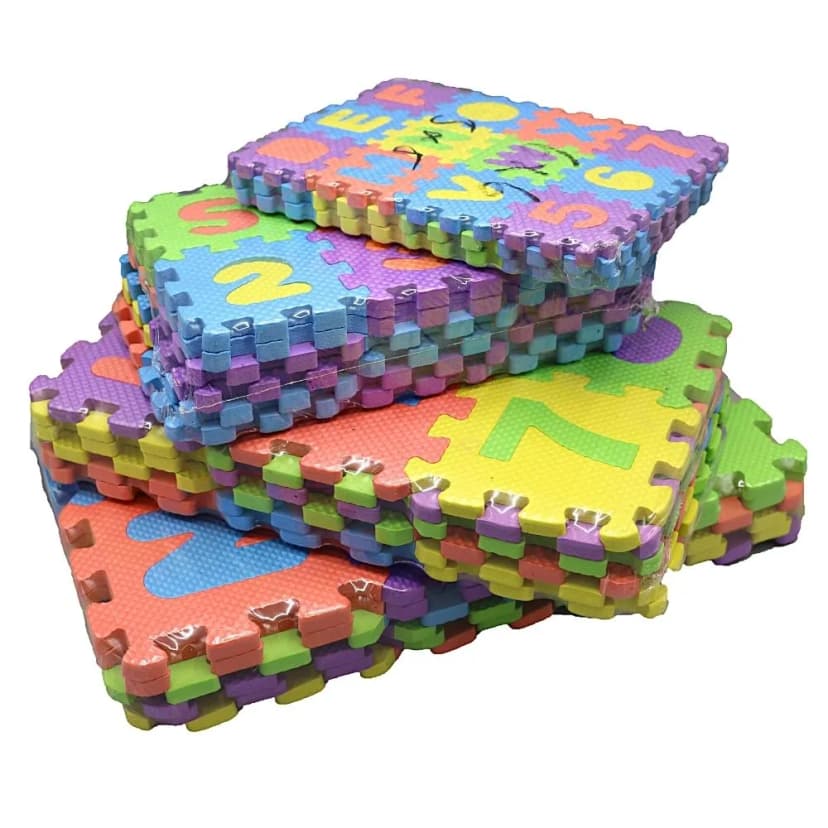 Image of 36Pcs Puzzle Mat EVA Educational Toy Children Alphabet Numbers Puzzles - Construct Building Blocks Puzzles or Floormats - Crawling Foam Floor Mat