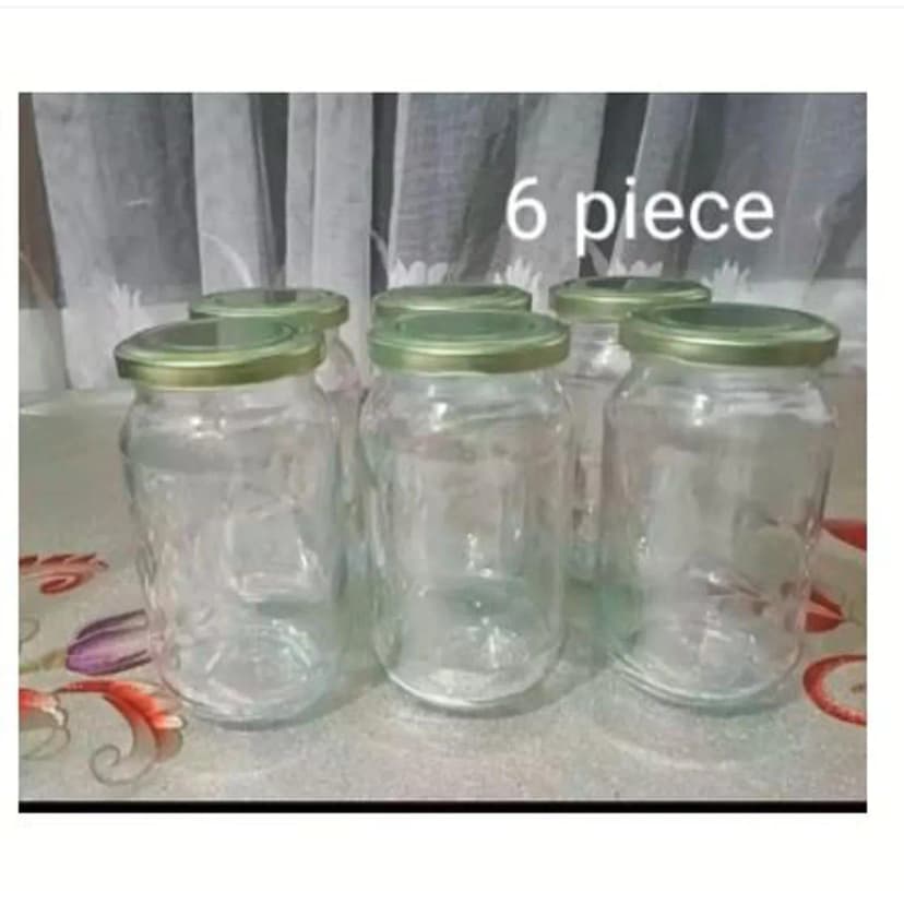 Image of Glassware food jar food container glass jar 500 gm 6pcs