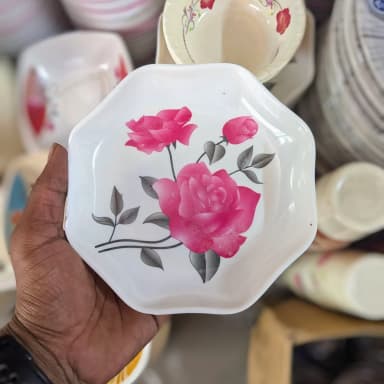 Stylish Melamine Plate 6 5 Size for Home Office 6Piece