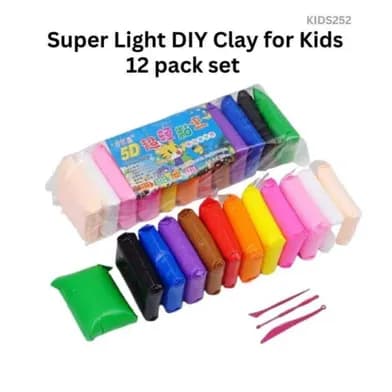 Image of 12 Colors Soft Super Light Clay - For Modeling Air Dry Clay For DIY Handmade Toys - Creative Gift For Kids