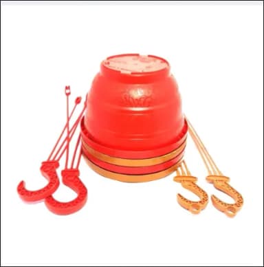 5 Pieces 7 Hanging Plastic Planter Combo Package Plastic Flower Tub Hanging Flower Pot