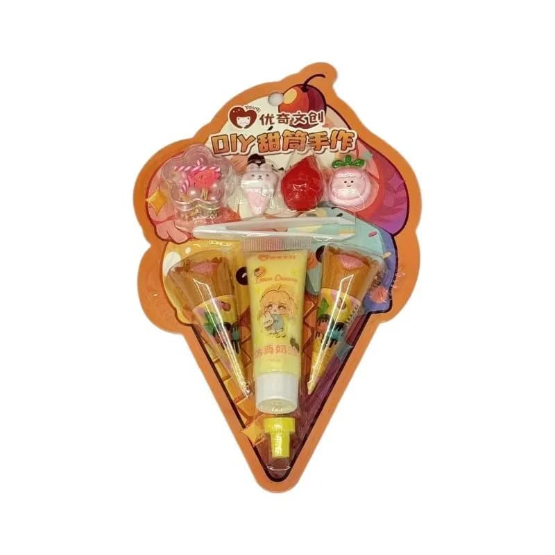 Image of Artificial Simulation Children Ice Cream Dessert Making Cake Model Handmade DIY Leisure Entertainment Small Toys - Not Edible Girls Toy Play & Dough