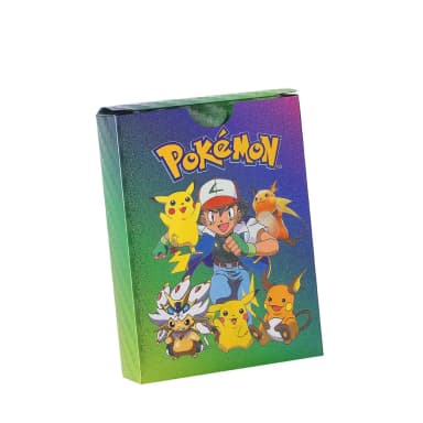 55 Pcs Pokemon Rainbow Cards Rainbow Foil Set English Version