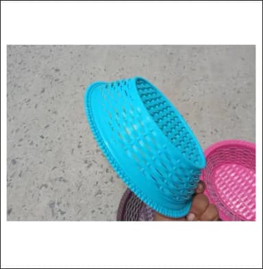 Premium quality plastic jhuri flower fruit basket 3pis 6 3 ince