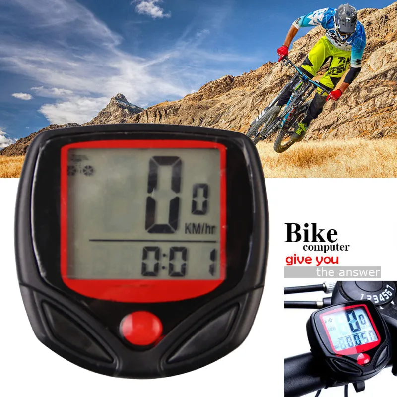 Waterproof 15 Function LCD Bike Bicycle Odometer Speedometer Cycling Speed Meter 1
