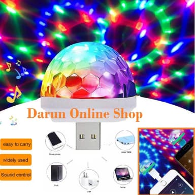 Usb Mini Led Disco Magic Ball Lights Sound Sensor Led Small Magic Ball Light