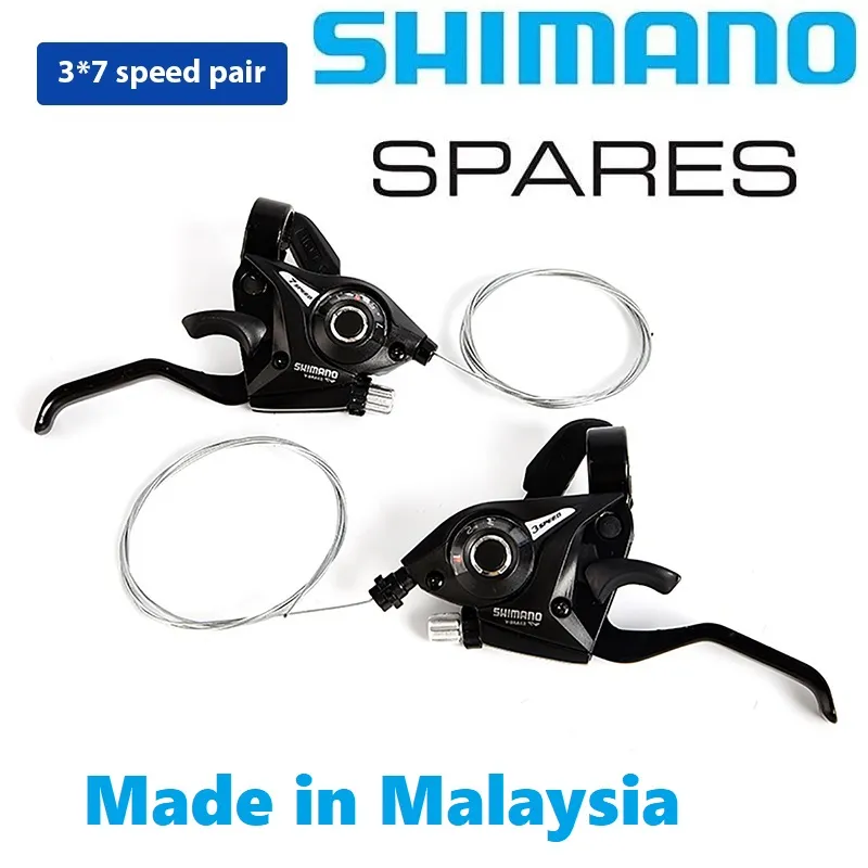 Bicycle Shifter Brake Lever 3 X 7 Speed Shimano Made In Malaysia Left Right 2 Pcs 1