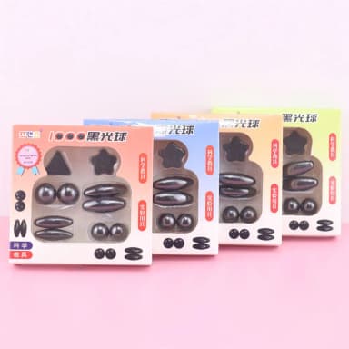 10 Pcs Magnet Set With Polished Black Magnetic Balls Toy Game for Kids Playing