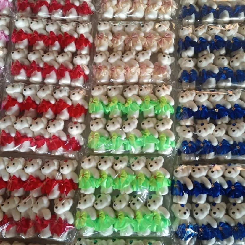 Image of Cute Princess Teddy Bear Keychain Small Plush Key Ring Special Gift For Girls Belt Bag Chain