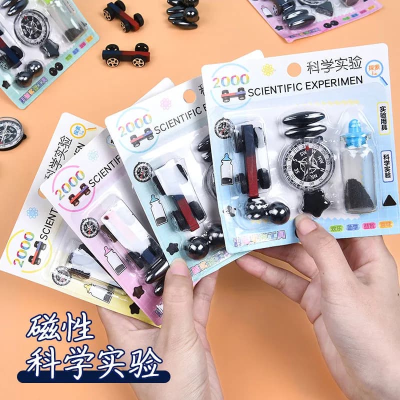Image of Science Experiment Magnets KIT for Education Science Experiment Tools with Magnet Car, Compass, Singing Magnets and more
