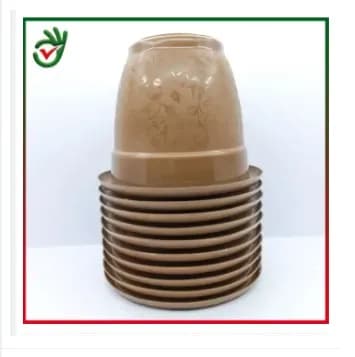 Stylish Addition 10 inch plastic flower tub 3 picas Brown color esha flower tub planters fuler tob Modern Choice Expression
