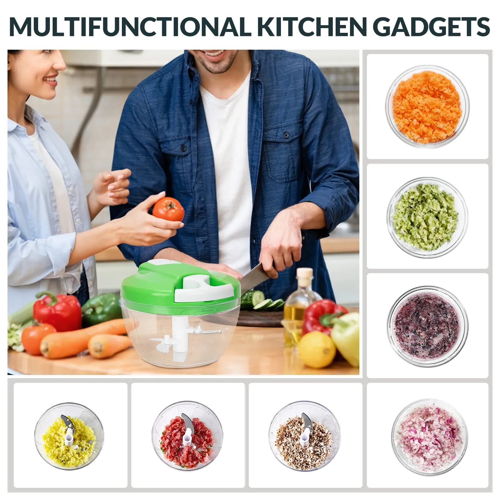 Anjani 2 in 1 Vegetable Cutter Vegetable Chopper 6